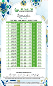 Ramadan 2024 Schedule